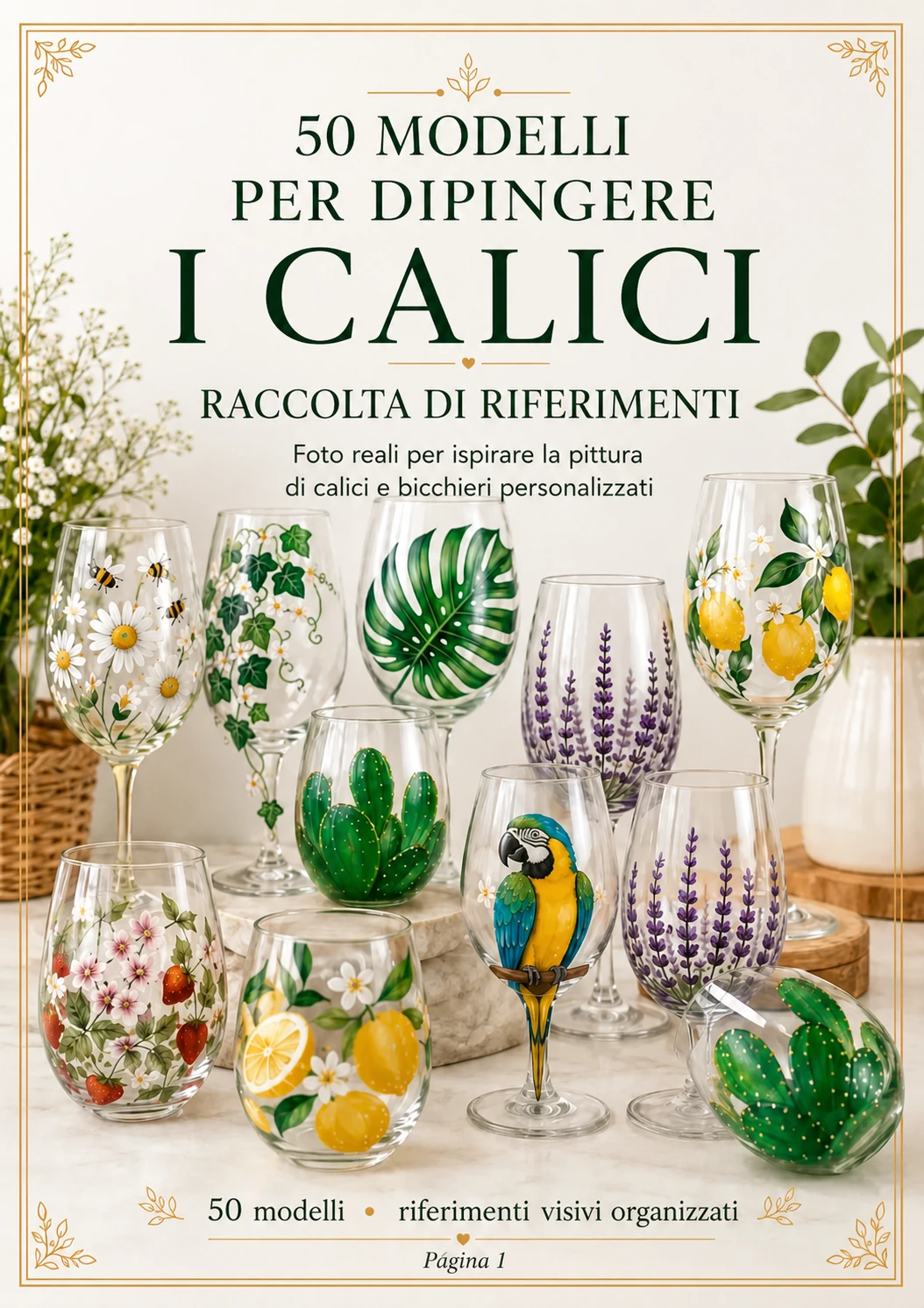 Capa do Gabarito de Referências do 50 Modelli per Dipingere i Calici
