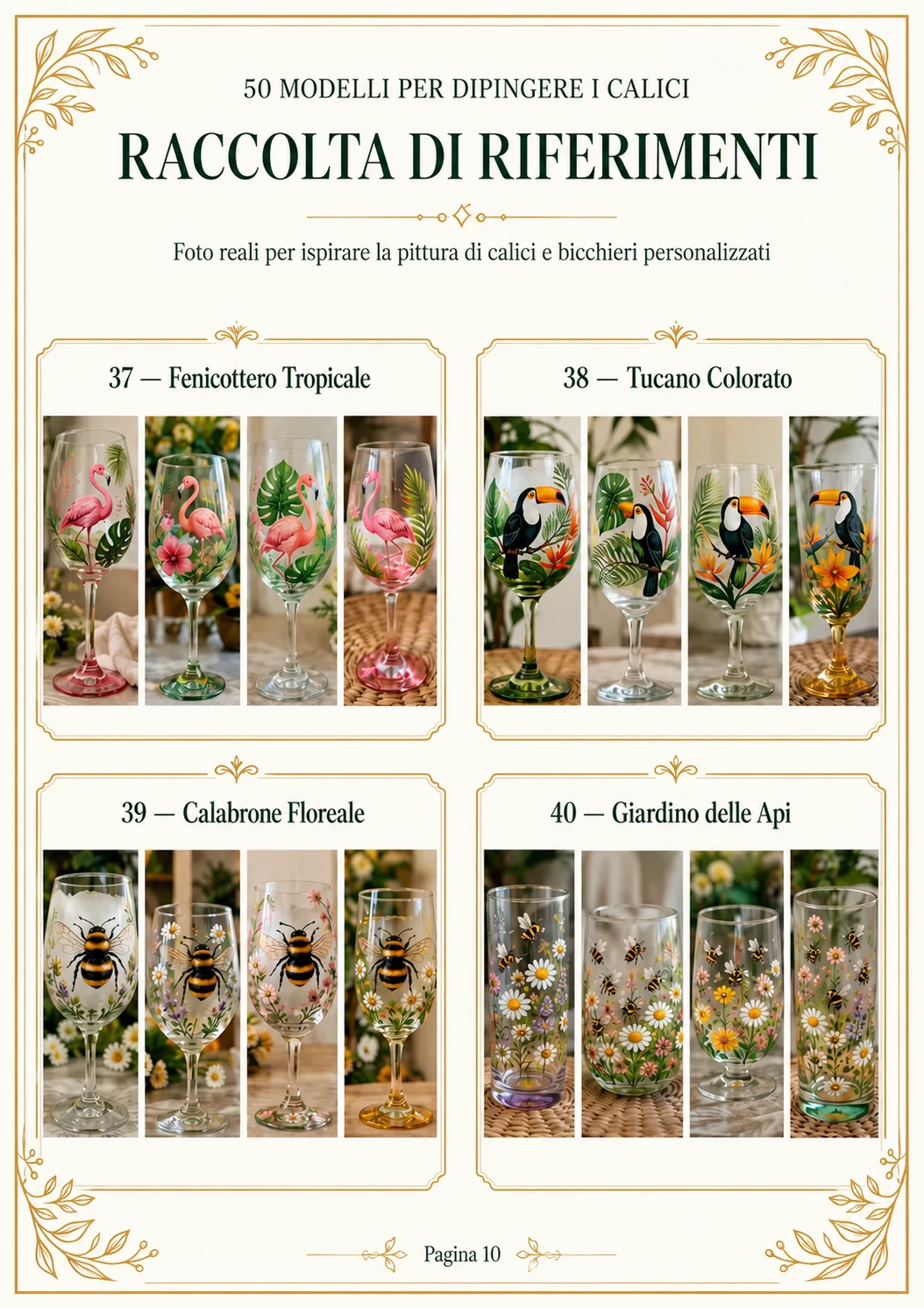 Página com referências tropicais e de animais