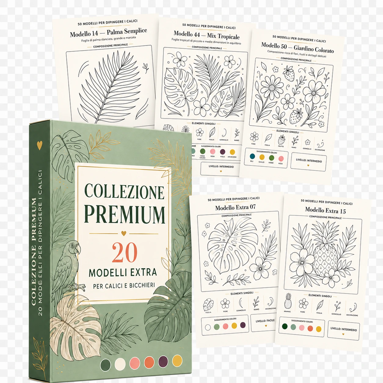 Mockup del bonus 20 MODELLI EXTRA: COLLEZIONE PREMIUM