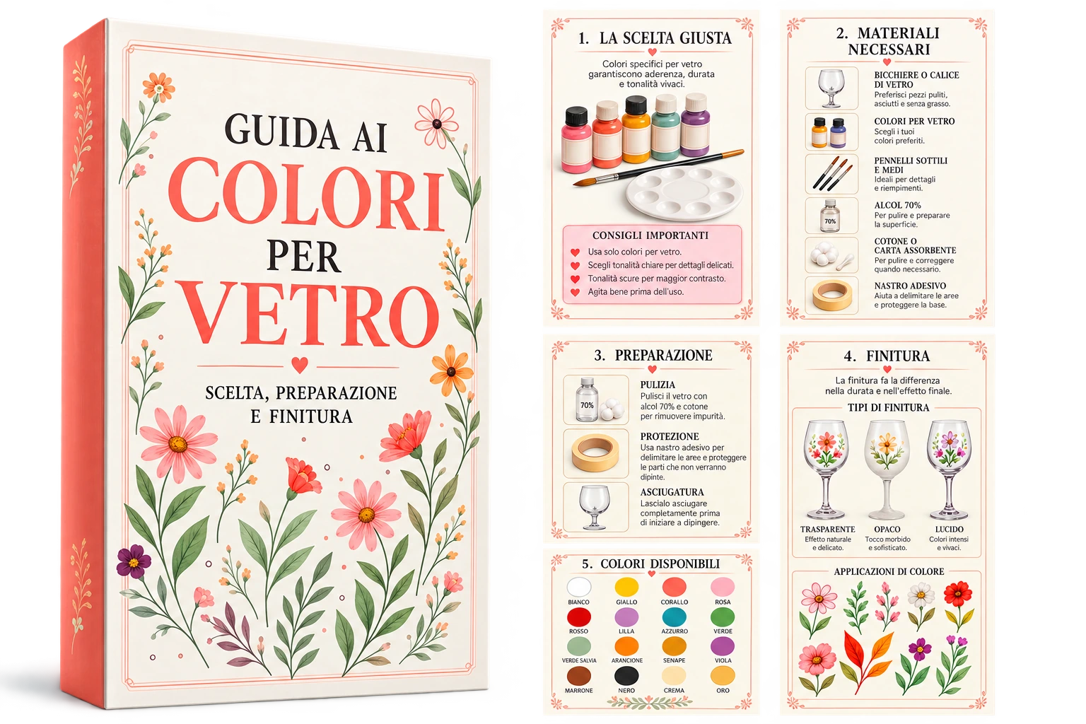 Mockup del bonus GUIDA AI COLORI PER VETRO