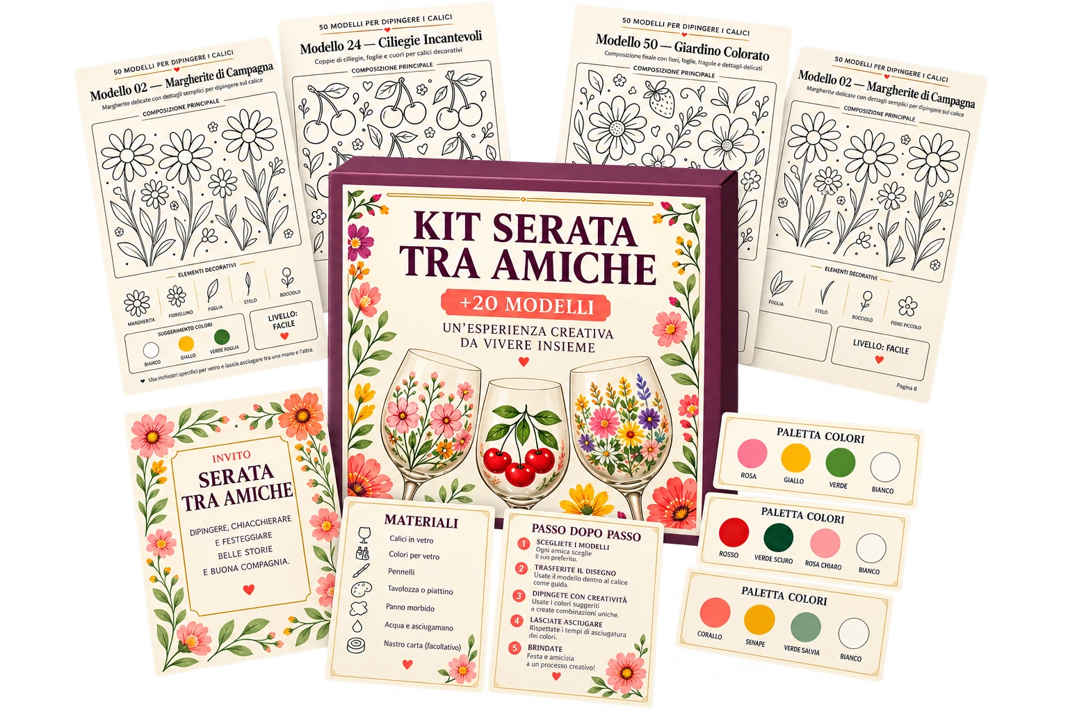 Mockup del bonus KIT SERATA TRA AMICHE + 20 MODELLI