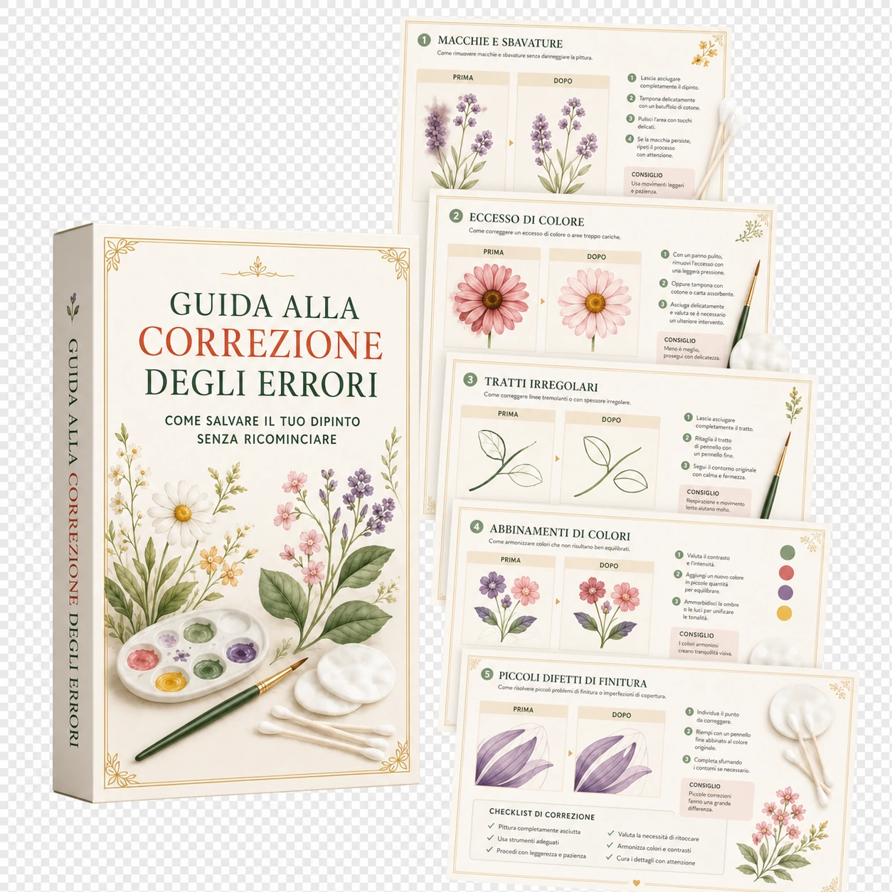 Mockup del bonus GUIDA ALLA CORREZIONE DEGLI ERRORI